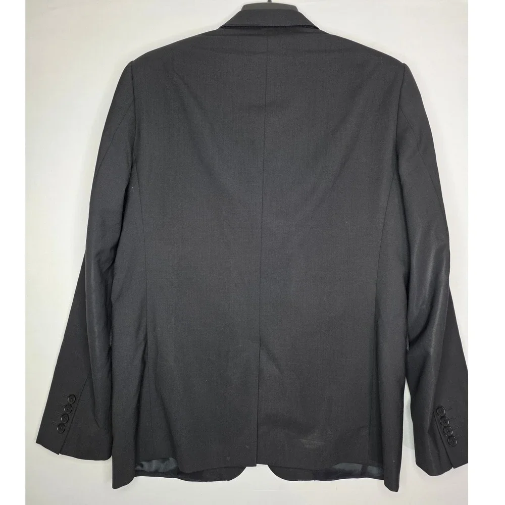 Louis Vuitton Uniforms Men's Suit Jacket Wool Stretch‎ Black Blazer Sport 52 Reg